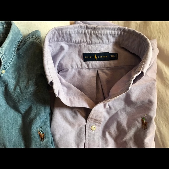 Five Ralph Lauren Polo Button-Down Oxford Shirts - Picture 5 of 6